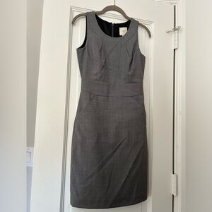Light gray career dress - sleeveless and fully lined.